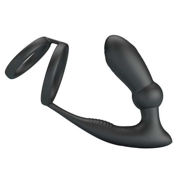 PRETTY LOVE - Emoni Vibrating Penis Sleeve Ring (Chargeable - Black)